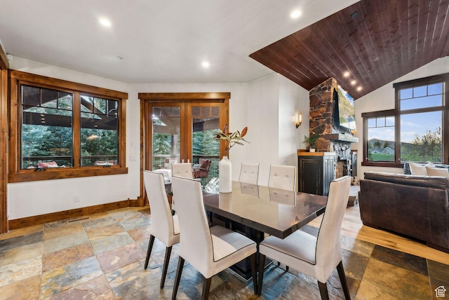2042 Paddington Dr, Park City, UT 84060 - dining room featuring plenty of natural light, baseboards, and stone tile floors