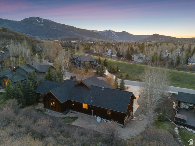 2042 Paddington Dr, Park City, UT 84060 - drone / aerial view featuring a mountain view and a residential view