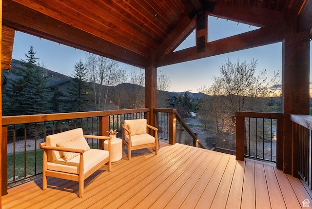 2042 Paddington Dr, Park City, UT 84060 - wooden deck featuring a mountain view
