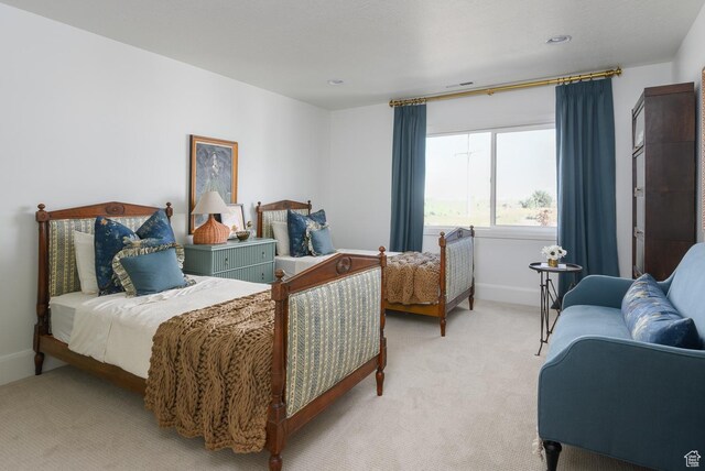 1478 W 400 N, West Bountiful, UT 84087 - bedroom with baseboards, visible vents, and light carpet