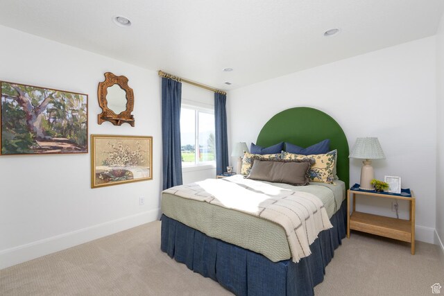 1478 W 400 N, West Bountiful, UT 84087 - bedroom featuring recessed lighting, baseboards, and light colored carpet
