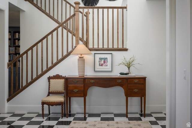 1478 W 400 N, West Bountiful, UT 84087 - stairway with tile patterned floors and baseboards