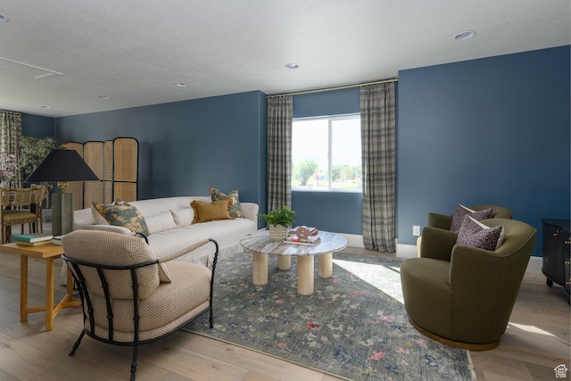1478 W 400 N, West Bountiful, UT 84087 - living area with recessed lighting, wood finished floors, and attic access
