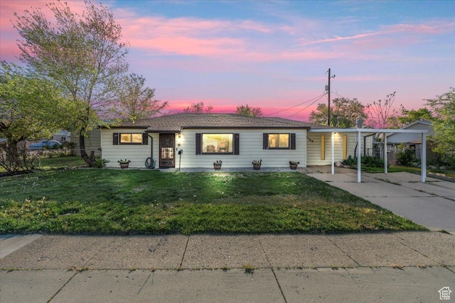 5166 S 4660 W, Salt Lake City, UT 84118 - ranch-style home with a yard and driveway