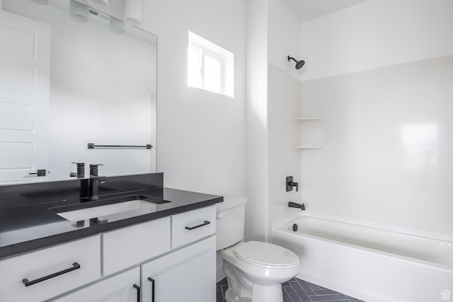 5081 W Sequoia Cir, Highland, UT 84003 - full bath featuring toilet, tile patterned floors, shower / tub combination, and vanity
