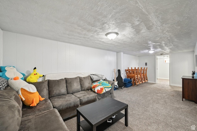 293 E Valley View Dr, Tooele, UT 84074 - carpeted living room featuring a textured ceiling