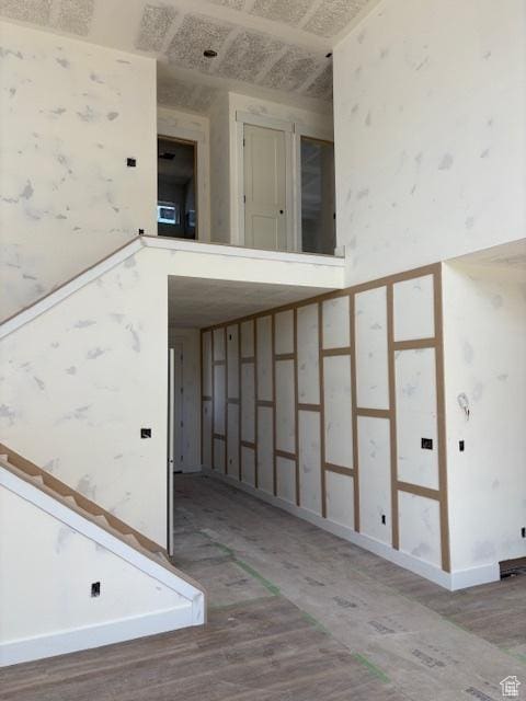 3636 N 500 E, North Ogden, UT 84414 - staircase featuring baseboards and wood finished floors