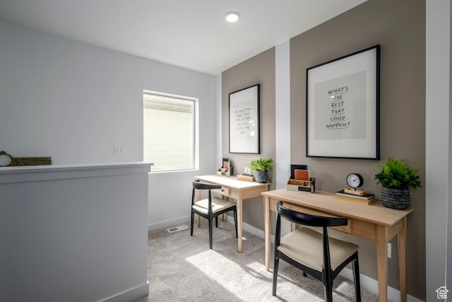 141 N Gallery St, Saratoga Springs, UT 84045 - office featuring baseboards, visible vents, and light carpet
