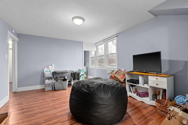 1470 S Edison St, Salt Lake City, UT 84115 - recreation room with baseboards and wood finished floors