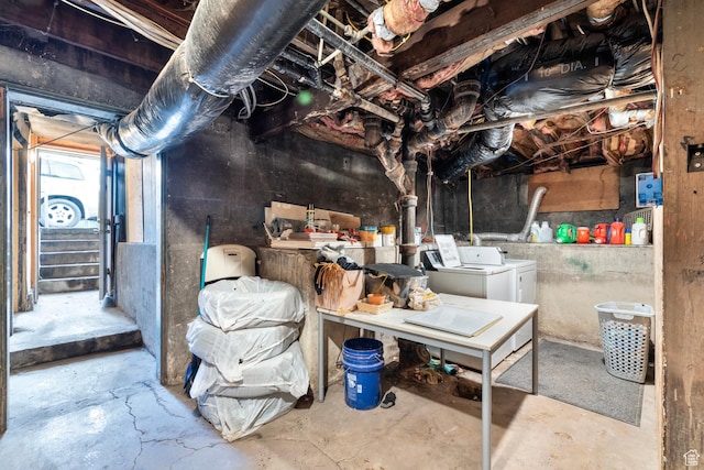 1470 S Edison St, Salt Lake City, UT 84115 - below grade area with separate washer and dryer