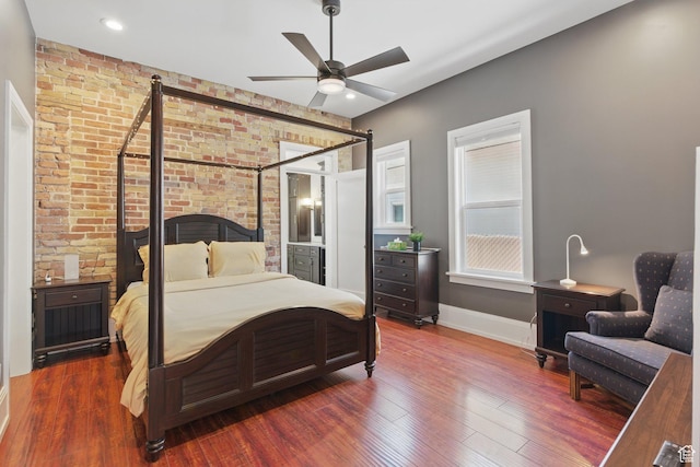 775 E Simpson Ave, Salt Lake City, UT 84106 - bedroom featuring baseboards, ceiling fan, and wood finished floors