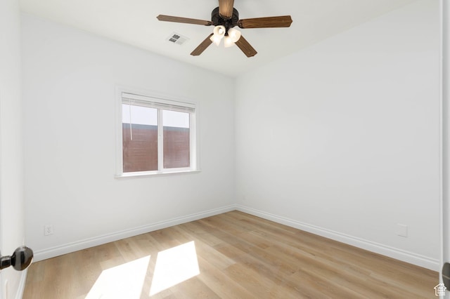 525 N 2480 W, Hurricane, UT 84737 - spare room with baseboards, ceiling fan, and light wood-type flooring