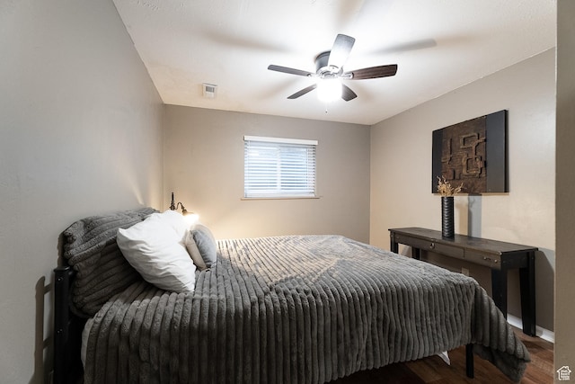 11622 S Worthington Ct E, Sandy, UT 84092 - bedroom with wood finished floors, ceiling fan, and baseboards