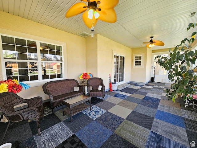 598 W 1620 S, Lehi, UT 84043 - view of patio / terrace with a ceiling fan and outdoor lounge area