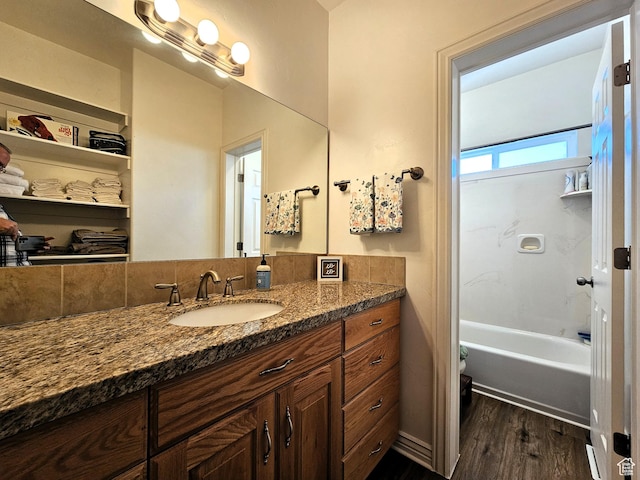 598 W 1620 S, Lehi, UT 84043 - full bath with wood finished floors, vanity, and bathtub / shower combination