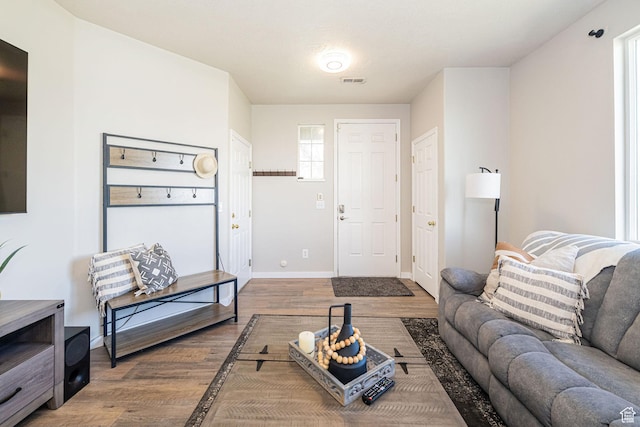 6709 S Empress Ln W, West Jordan, UT 84081 - living room with baseboards and wood finished floors