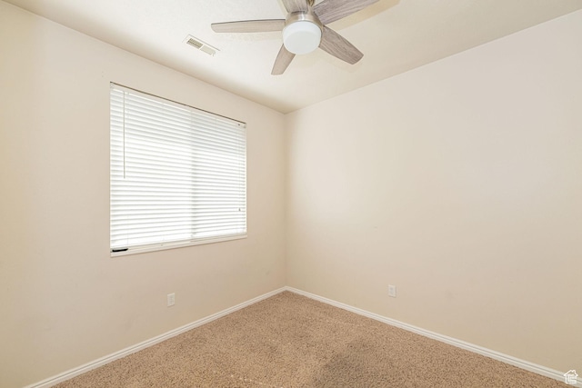 6709 S Empress Ln W, West Jordan, UT 84081 - carpeted empty room featuring visible vents, baseboards, and ceiling fan