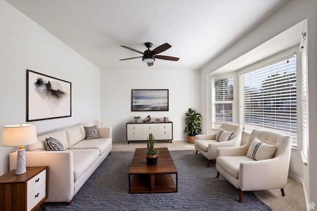 1295 N 190 E, Lehi, UT 84043 - living area featuring a ceiling fan and carpet