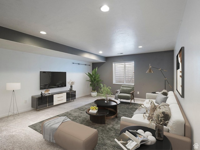 1295 N 190 E, Lehi, UT 84043 - living area featuring carpet floors and recessed lighting