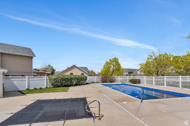 597 E Villager Ln, Midvale, UT 84047 - view of swimming pool with a patio, a fenced in pool, and a fenced backyard