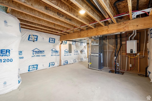 3461 S 3100 W Unit 175, West Haven, UT 84401 - unfinished below grade area with heating unit and water heater