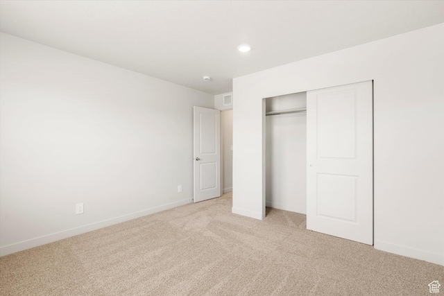 3461 S 3100 W Unit 175, West Haven, UT 84401 - unfurnished bedroom with light carpet, baseboards, a closet, and recessed lighting
