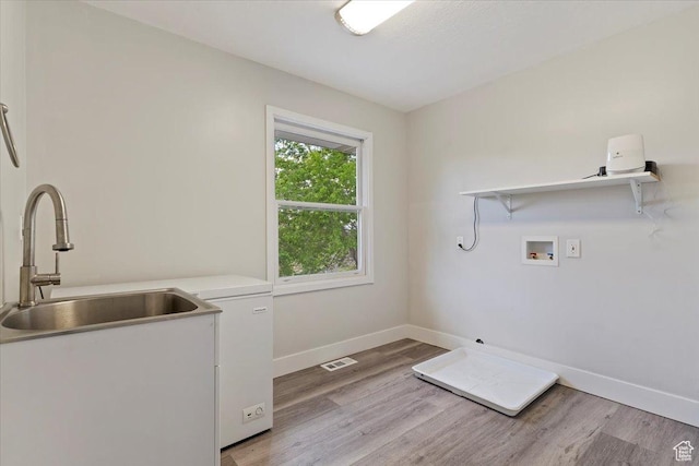 4612 S 600 E, Murray, UT 84107 - laundry room with washer hookup, laundry area, visible vents, baseboards, and light wood finished floors