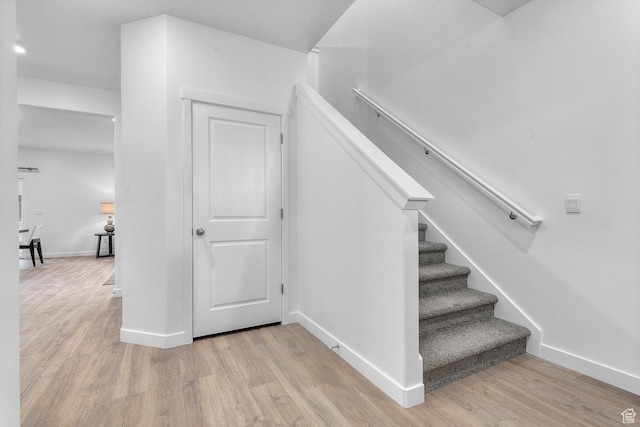 796 N 1860 E Unit 164, Salem, UT 84653 - staircase featuring baseboards and wood finished floors