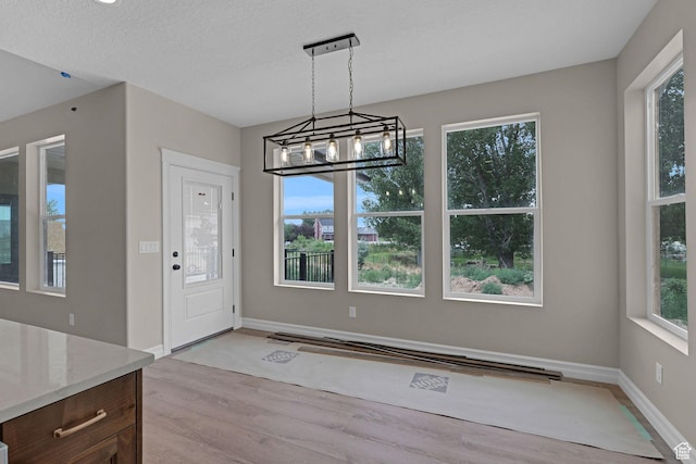2881 N 3475 W Unit 17, Plain City, UT 84404 - unfurnished dining area with light wood-type flooring, healthy amount of natural light, and a chandelier
