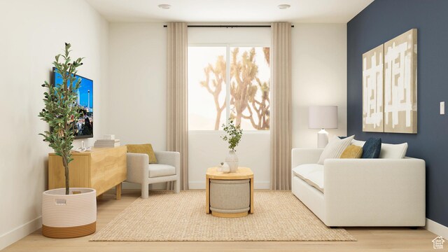 590 S Cecita Way, St George, UT 84770 - sitting room featuring baseboards and wood finished floors