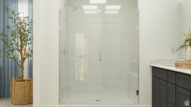 546 S Cecita Way, St George, UT 84770 - bathroom featuring vanity and a shower stall