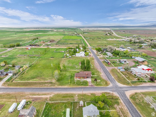 aerial view with a rural view