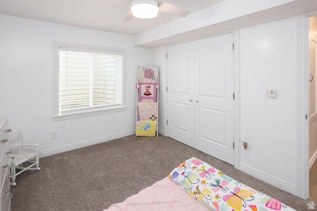 940 N 90 W, Santaquin, UT 84655 - carpeted bedroom featuring a closet and ceiling fan