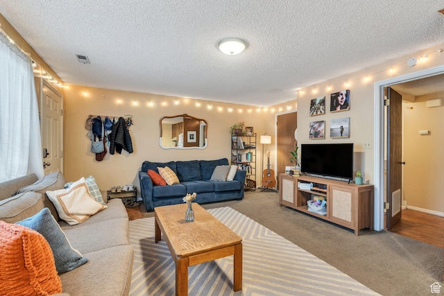 161 E 700 N Unit 10, Provo, UT 84606 - carpeted living area featuring a textured ceiling and visible vents