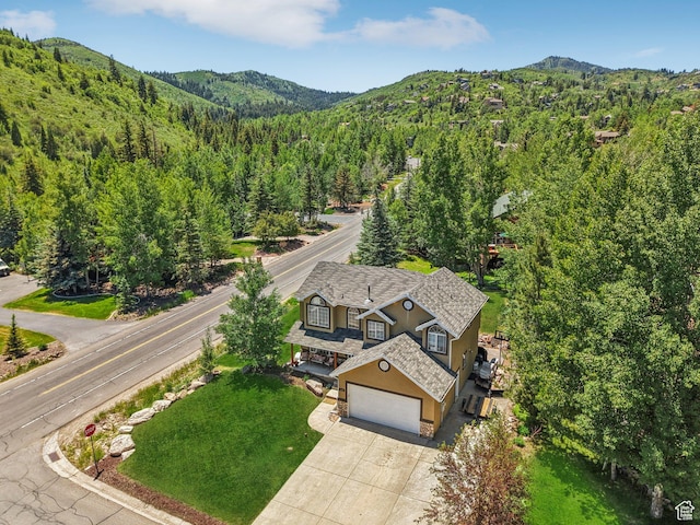 8030 N Springshire Dr, Park City, UT 84098 - view from above of property with a mountainous background and a forest