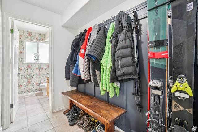 8030 N Springshire Dr, Park City, UT 84098 - mudroom featuring tile patterned floors and baseboards