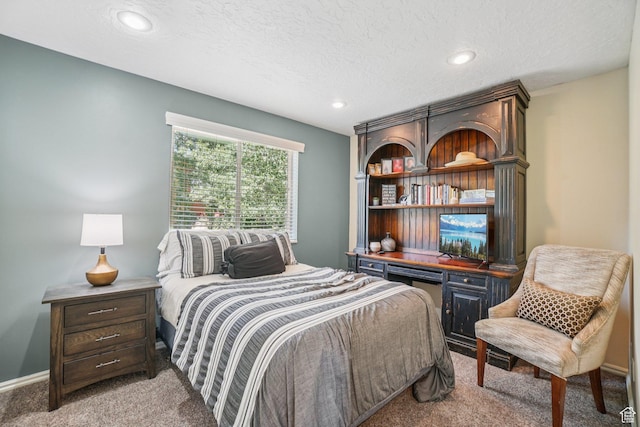 8030 N Springshire Dr, Park City, UT 84098 - bedroom featuring carpet flooring, recessed lighting, and a textured ceiling