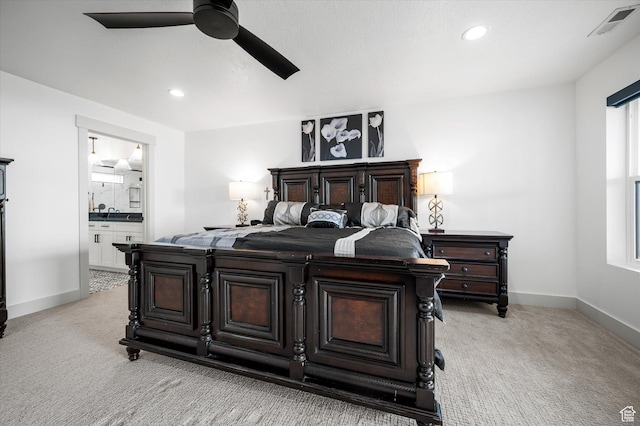 833 S 260 E, Willard, UT 84340 - bedroom with connected bathroom, baseboards, and light colored carpet