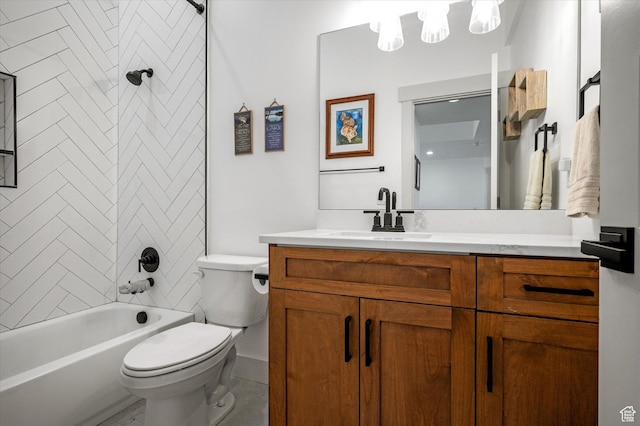 833 S 260 E, Willard, UT 84340 - bathroom with vanity, toilet, and bathing tub / shower combination