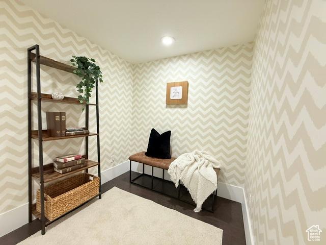 1170 N Main St, Orem, UT 84057 - living area with wallpapered walls and baseboards