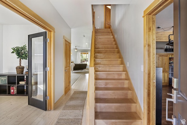 933 N Swiss Farm Ct, Midway, UT 84049 - staircase with wood-type flooring