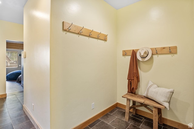 933 N Swiss Farm Ct, Midway, UT 84049 - corridor featuring baseboards and dark tile patterned floors