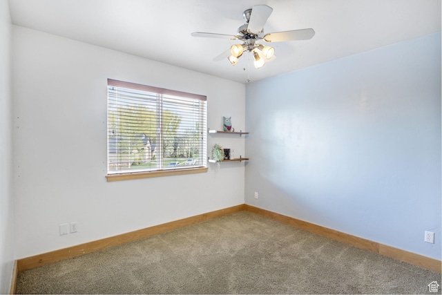 933 N Swiss Farm Ct, Midway, UT 84049 - carpeted spare room featuring baseboards and a ceiling fan