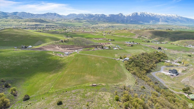 1597 E 8900 S, Paradise, UT 84328 - aerial view of property and surrounding area with a mountain backdrop