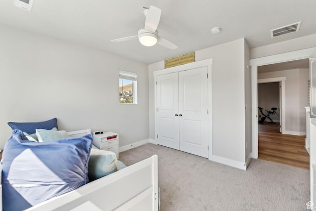 4852 N Arctic Fox Cir W Unit 2800, Lehi, UT 84043 - bedroom featuring visible vents, baseboards, and light carpet