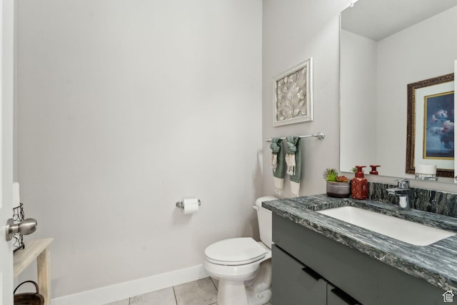 4852 N Arctic Fox Cir W Unit 2800, Lehi, UT 84043 - half bathroom with toilet, baseboards, tile patterned floors, and vanity
