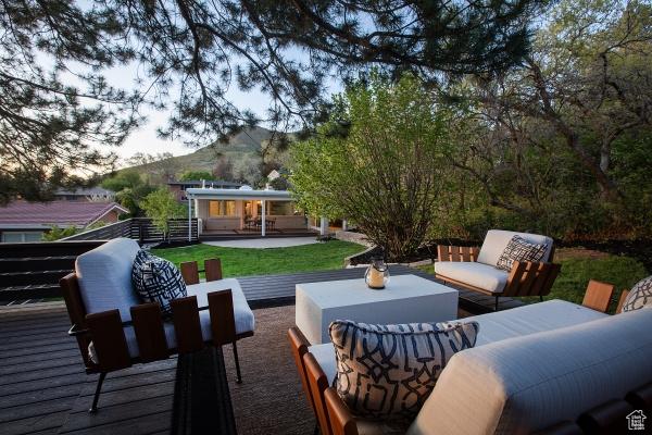 2812 E Commonwealth Ave S, Salt Lake City, UT 84109 - view of patio / terrace featuring outdoor dining area, outdoor lounge area, and a deck