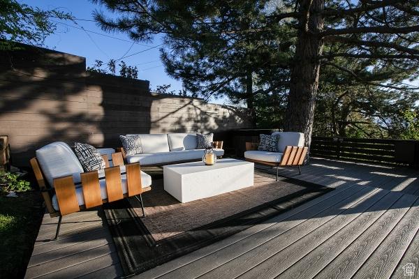2812 E Commonwealth Ave S, Salt Lake City, UT 84109 - wooden deck featuring an outdoor hangout area