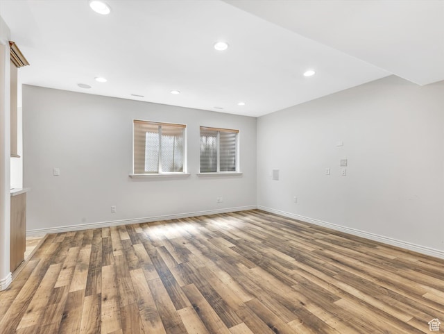 14099 S Pine Mesa Dr, Draper, UT 84020 - unfurnished room with baseboards, recessed lighting, and wood finished floors