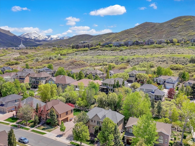 14099 S Pine Mesa Dr, Draper, UT 84020 - bird's eye view with a residential view and a mountain view